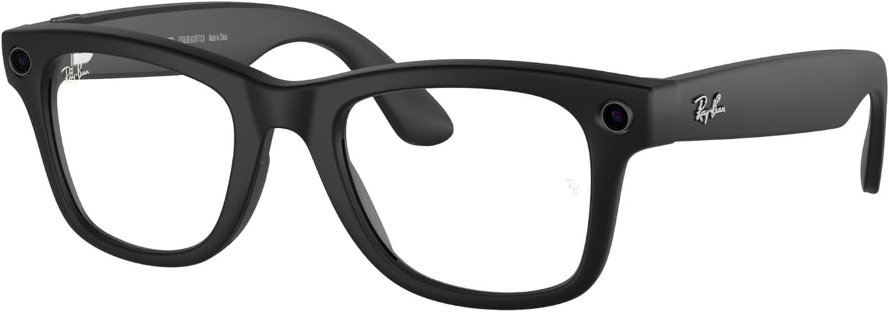 Ray-Ban Meta (Gen 1), Wayfarer, Matte Black | Smart AI Glasses for Men, Women — 12 MP Ultra-Wide Camera, Open-Ear Audio, Video Recording, Bluetooth — Transitions® Graphite Green Lenses — Sunglasses
